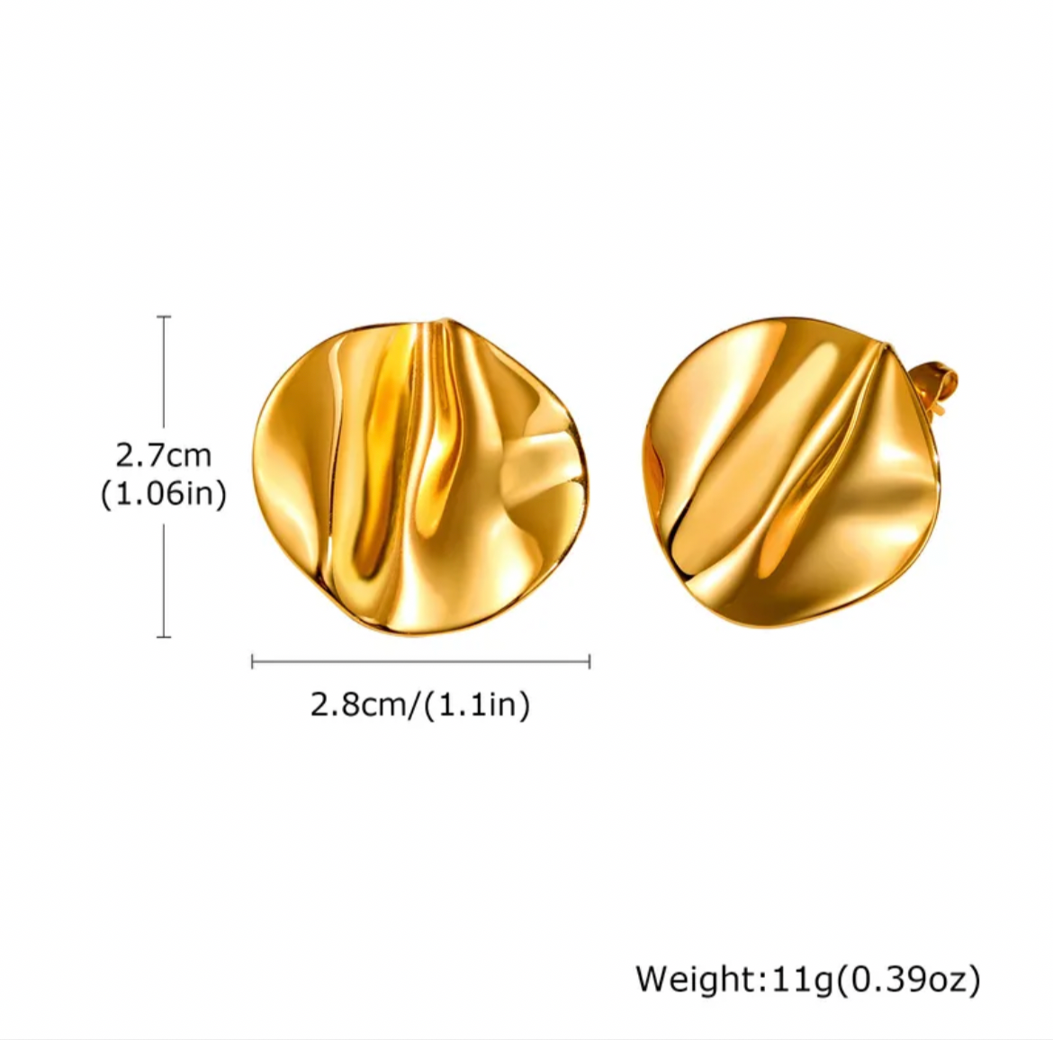 Ruffle earrings