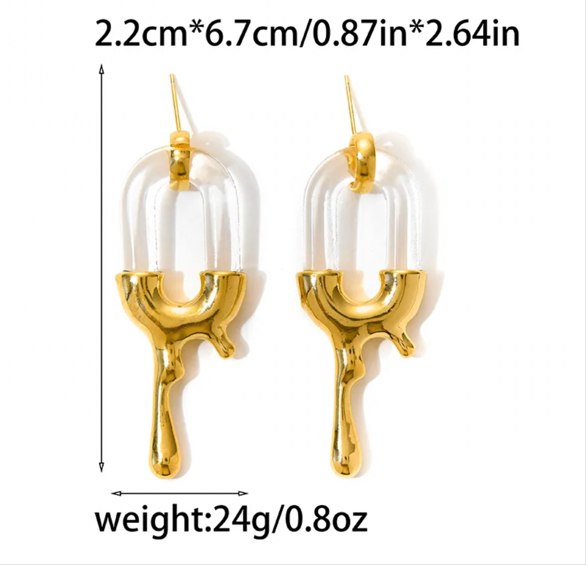 Melted earrings