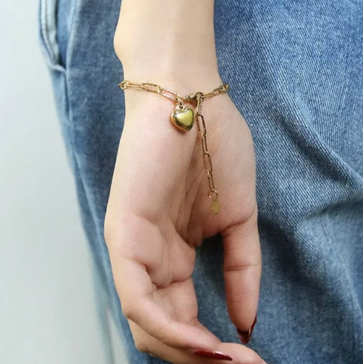 Heart clip bracelet