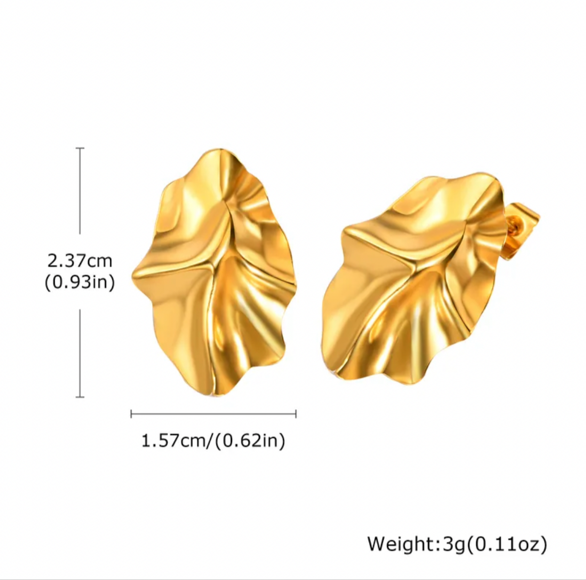 Ruffle earrings