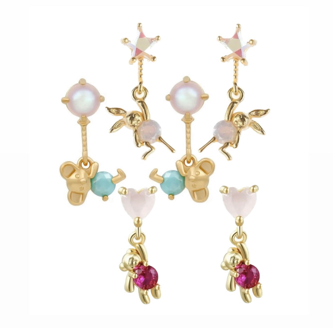 Hanging earrings (teddy/koala/bunny)