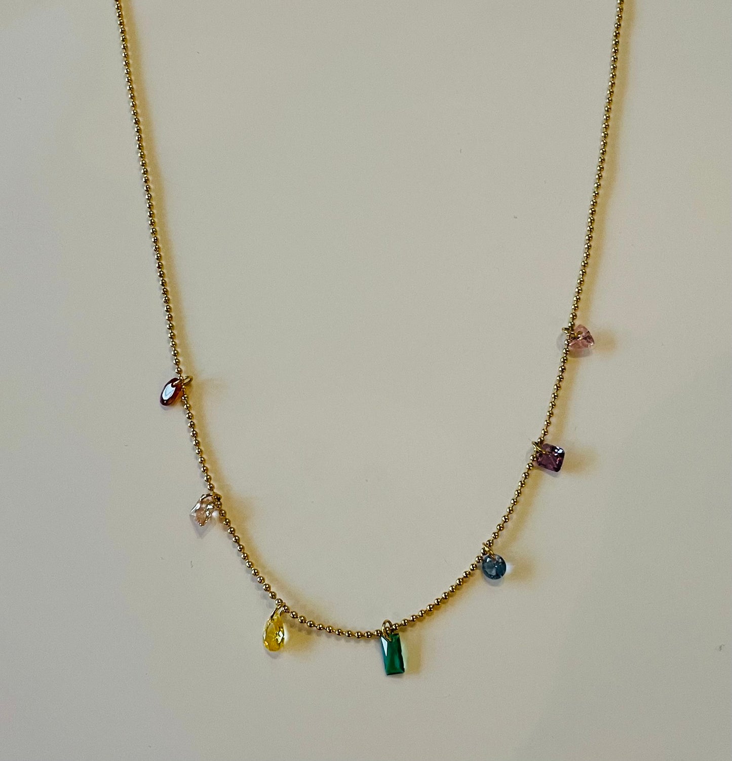 Colour crystal necklace