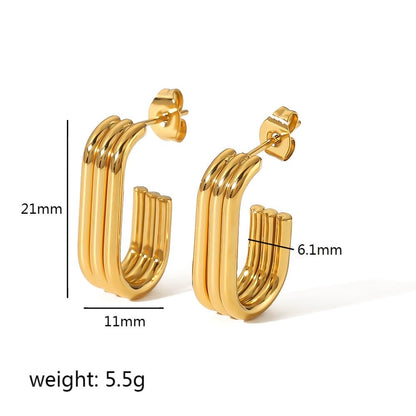 Triple oval hoops