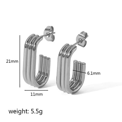 Triple oval hoops