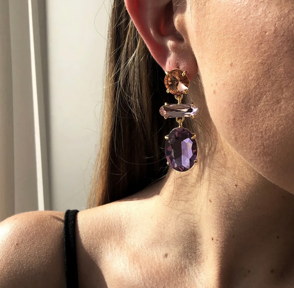 Crystal vintage earrings