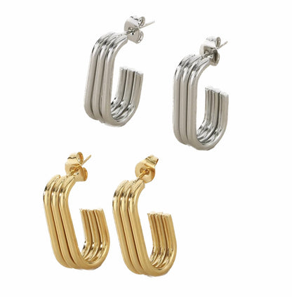 Triple oval hoops