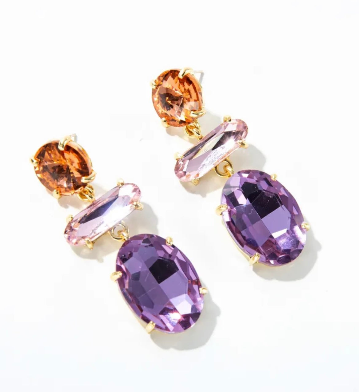 Crystal vintage earrings