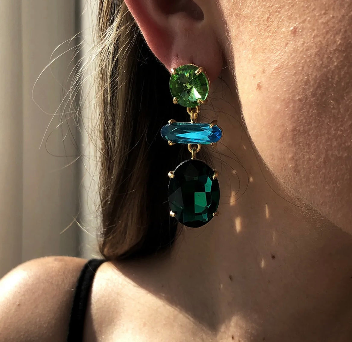 Crystal vintage earrings