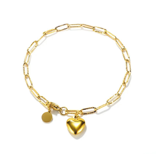 Heart clip bracelet