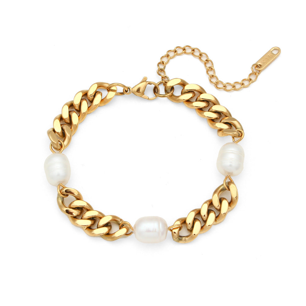 Gold Pearl Bracelet