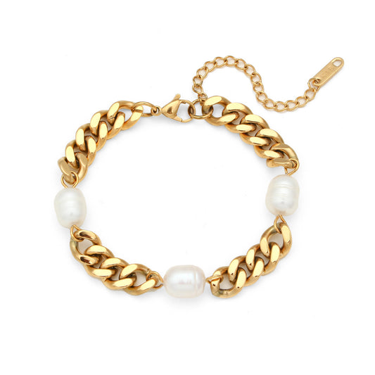 Gold Pearl Bracelet